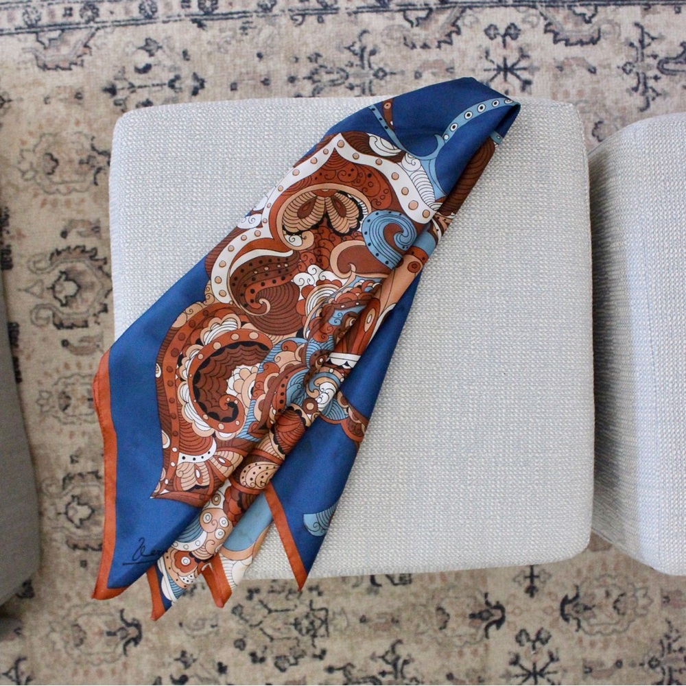 Vintage “Veronique” Square Scarf